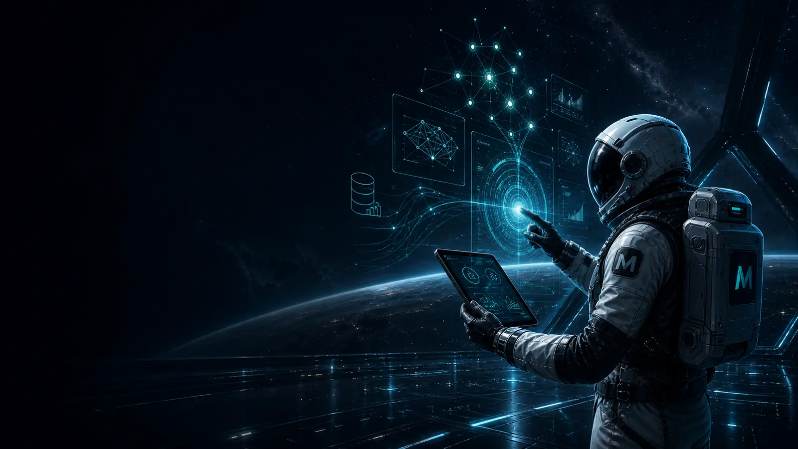Mentat astronaut exploring AI and machine learning systems